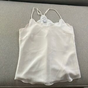 JCREW FACTORY white scallop top